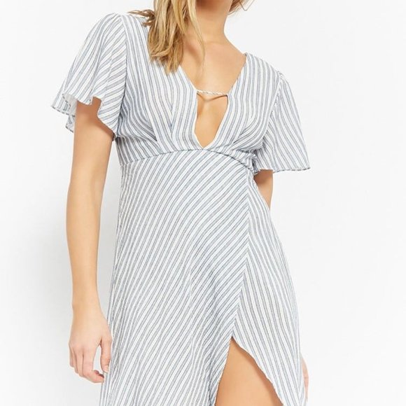 Striped Tulip Maxi Dress (Large) - Picture 1 of 7